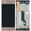 LCD Assembly With Frame For Sony Xperia XA1 (Genuine) (Rose gold)