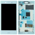 LCD Assembly With Frame For Sony Xperia X Compact (Genuine) (Blue)