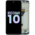 LCD Assembly With Frame For Xiaomi Redmi 10 (Genuine) (Black)