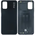 Back Cover Glass Without Camera Lens For Xiaomi Poco M3 (Genuine) (Black)