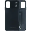 Back Cover Glass Without Camera Lens For Xiaomi Poco M3 (Genuine) (Black)