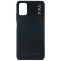 Back Cover Glass Without Camera Lens For Xiaomi Poco M3 (Genuine) (Black)