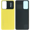 Back Cover Glass Without Camera Lens For Xiaomi Poco M4 Pro 5G (Genuine) (Yellow)