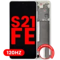 OLED Assembly With Frame For Samsung Galaxy S21 FE 5G (US & International Version) (Aftermarket Plus) (120Hz) (Olive Green)