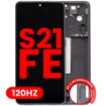 OLED Assembly With Frame For Samsung Galaxy S21 FE 5G (US & International Version) (Aftermarket Plus) (120Hz) (Graphite)