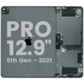 Back Cover With Small Components For iPad Pro 12.9'' 5th Gen (2021) (Used OEM Pull Grade A) (Space Grey)