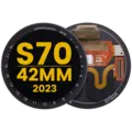 OLED Assembly Without Frame For Garmin Approach S70 (42mm) (2023) (Black) (Premium)