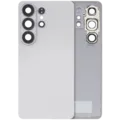 Back Cover Glass With Camera Lens For Samsung Galaxy S26 Ultra (Aftermarket Plus) (White)