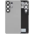 Back Cover Glass With Camera Lens For Samsung Galaxy S26 Ultra (Aftermarket Plus) (Silver Shadow)