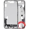 Mid-Frame Housing W/ Charging Port Flex & Small Parts For iPhone 16e / 17e (EU / Global Version) (Used OEM Pull: Grade B) (White)