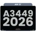 Complete LCD Display Assembly For MacBook Air 13" A3449 (2026) (Used OEM Pull: Grade A) (Sky Blue)