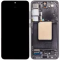 OLED Assembly With Frame For Samsung Galaxy S24 5G (US & International Version) (Aftermarket Plus) (Onyx Black)