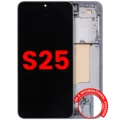 OLED Assembly With Frame For Samsung Galaxy S25 5G (US & International) (Aftermarket Plus) (Icy Blue)