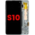 OLED Assembly With Frame For Samsung Galaxy S10 (Aftermarket Plus) (Prism Green)