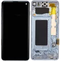 OLED Assembly With Frame For Samsung Galaxy S10 (Aftermarket Plus) (Prism Blue)