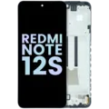 OLED Assembly With Frame for Xiaomi Redmi Note 12S (Service Pack) (Onyx Black)