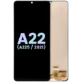 OLED Assembly Without Frame for Samsung Galaxy A22 4G (A225 / 2021) (Service Pack) (Black)
