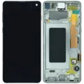 OLED Assembly With Frame for Samsung Galaxy S10 (Service Pack) (Prism Silver)