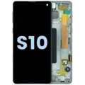 OLED Assembly With Frame for Samsung Galaxy S10 (Service Pack) (Prism Silver)
