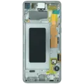 OLED Assembly With Frame for Samsung Galaxy S10 (Service Pack) (Prism Silver)