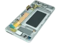 OLED Assembly With Frame for Samsung Galaxy S10 (Service Pack) (Prism Silver)