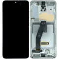 OLED Assembly With Frame for Samsung Galaxy S20 (Service Pack) (Cloud White)