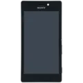 LCD Assembly With Frame for Sony Xperia M2 Aqua (Genuine) (Black)