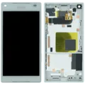 LCD Assembly With Frame For Sony Xperia Z5 Compact (Genuine OEM) (White)