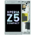 LCD Assembly With Frame For Sony Xperia Z5 Compact (Genuine OEM) (White)