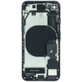 Back Housing W/ Charging Port Flex and Small Components Pre-Installed For iPhone SE (2020) (Used OEM Pull: Grade C) (Black)