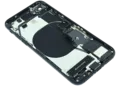 Back Housing W/ Charging Port Flex and Small Components Pre-Installed For iPhone SE (2020) (Used OEM Pull: Grade C) (Black)