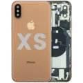 Back Housing W/ Charging Port Flex and Small Components Pre-Installed For iPhone XS (Used OEM Pull: Grade B) (Gold)