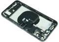 Back Housing W/ Charging Port Flex and Small Components Pre-Installed For iPhone XS (Used OEM Pull: Grade B) (Space Gray)