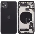 Back Housing W/ Charging Port Flex & Small Parts For iPhone 11 (Used OEM Pull: Grade C) (Black)