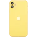 Back Housing W/ Charging Port Flex & Small Parts For iPhone 11 (Used OEM Pull: Grade C) (Yellow)