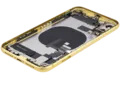 Back Housing W/ Charging Port Flex & Small Parts For iPhone 11 (Used OEM Pull: Grade C) (Yellow)