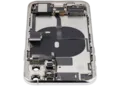 Back Housing W/ Charging Port Flex & Small Parts For iPhone 11 Pro (Used OEM Pull: Grade A) (Silver)