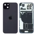 Back Glass w/ MagSafe Magnet & NFC & Flashlight Flex For iPhone 15 Plus (Used OEM Pull: Grade C) (Black)