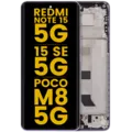 OLED Assembly With Frame For Xiaomi Redmi Note 15 5G / Redmi Note 15 SE 5G / POCO M8 5G (Refurbished) (Mist Purple)