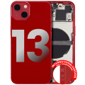 Back Housing W/ Small Components Pre-Installed Compatible For iPhone 13 (International Version) (Used OEM Pull: Grade C) (Red)