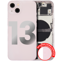 Back Housing W/ Small Components Pre-Installed Compatible For iPhone 13 (International Version) (Used OEM Pull: Grade A) (Pink)