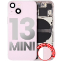 Back Housing W/ Small Components Pre-Installed Compatible For iPhone 13 Mini (International Version) (Used OEM Pull: Grade A) (Pink)