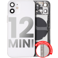 Back Housing W/ Small Components Pre-Installed Compatible For iPhone 12 Mini (International Version) (Used OEM Pull: Grade A) (White)