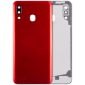 Back cover Glass With Camera Lens For Samsung Galaxy A20 (A205 / 2019) (Aftermarket Plus) (Red)