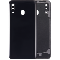 Back cover Glass With Camera Lens For Samsung Galaxy A20 (A205 / 2019) (Aftermarket Plus) (Black)