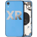 Back Housing W/ Small Components Pre-Installed Compatible For iPhone XR (Used OEM Pull: Grade A) (Blue)