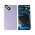 Back Glass With Steel Plate With Wireless NFC & MagSafe Magnet Pre-Installed Compatible For iPhone 14 (No Logo) (Purple)