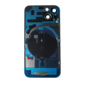 Back Glass With Steel Plate With Wireless NFC & Magsafe Magnet Pre-Installed  Compatible For iPhone 14 Plus (No Logo) (Midnight)
