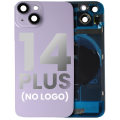 Back Glass With Steel Plate With Wireless NFC & MagSafe Magnet Pre-Installed Compatible For iPhone 14 Plus (No Logo) (Purple)