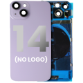 Back Glass With Steel Plate With Wireless NFC & MagSafe Magnet Pre-Installed Compatible For iPhone 14 (No Logo) (Purple)